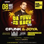 ¡Da funk is back! C-Funk se presentará en Club Subterráneo este 8 de septiembre
